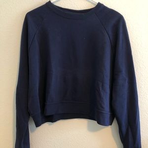 Nike Cropped Navy Crewneck